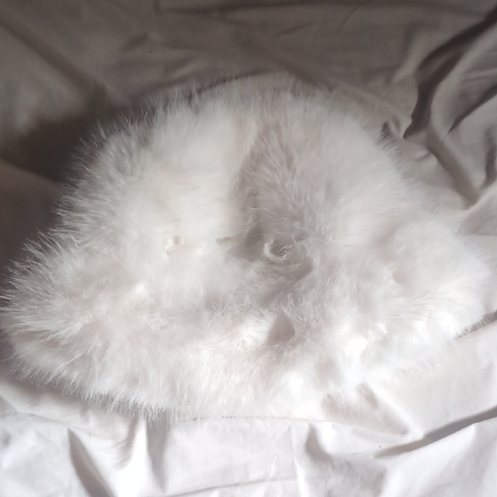 Fluffy White Fur Hat